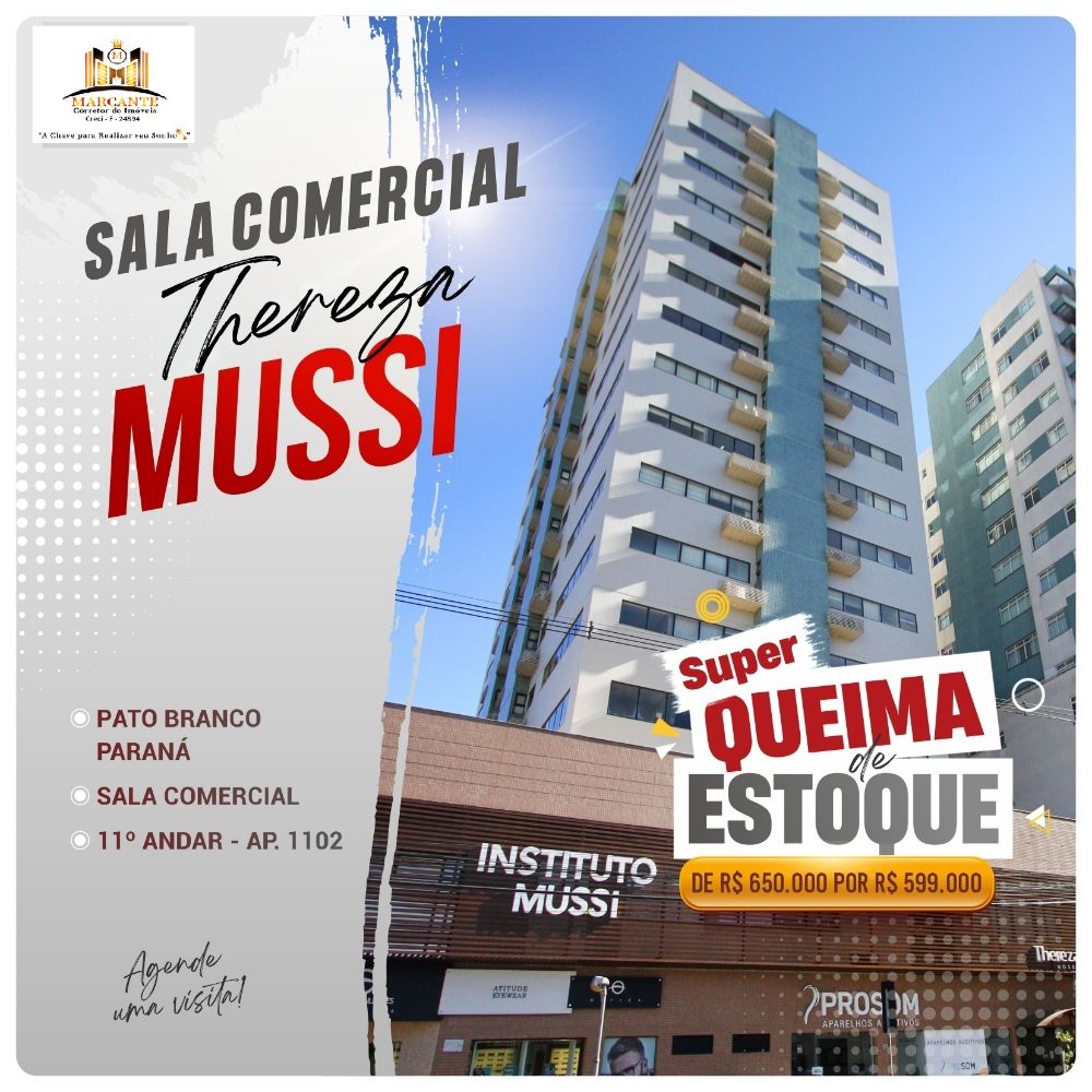 SALA COMERCIAL NO CENTRO DA CIDADE - Instituto Mussi