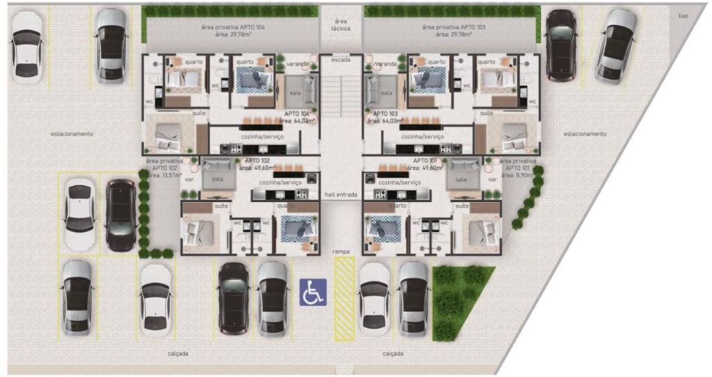 1 Apartamento Valentina - João Pessoa, à venda por R$ 155.000