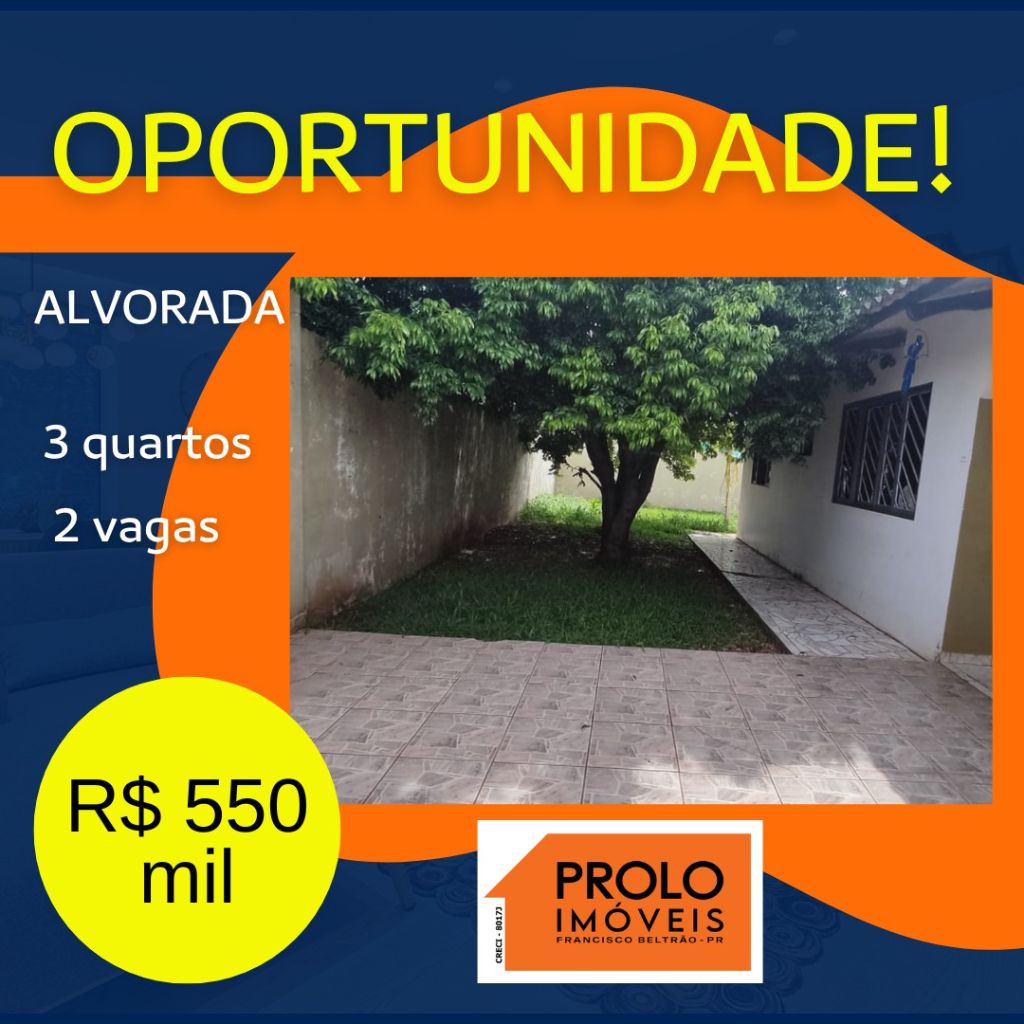 CASA EM TIMA LOCALIZAO NO ALVORADA.