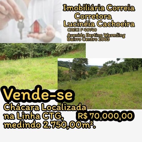 Vende-se Chácara Localizada na Linha CTG.