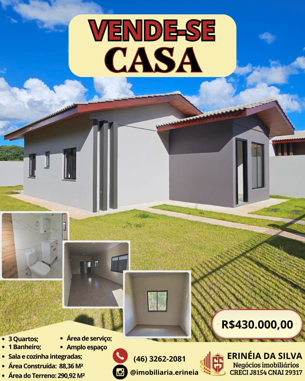 LINDA CASA PARA VENDA