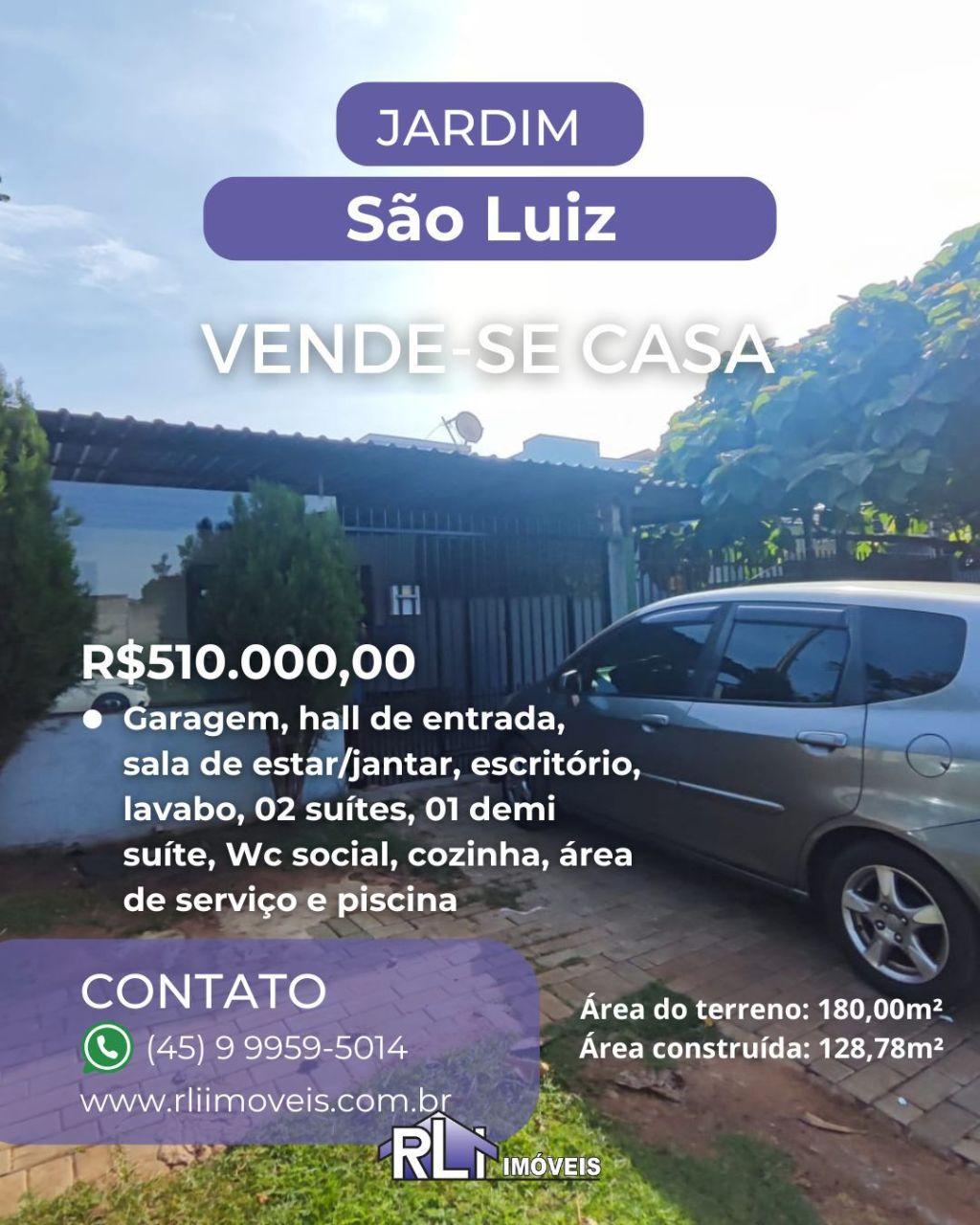VENDE-SE CASA JARDIM SÃO LUIZ