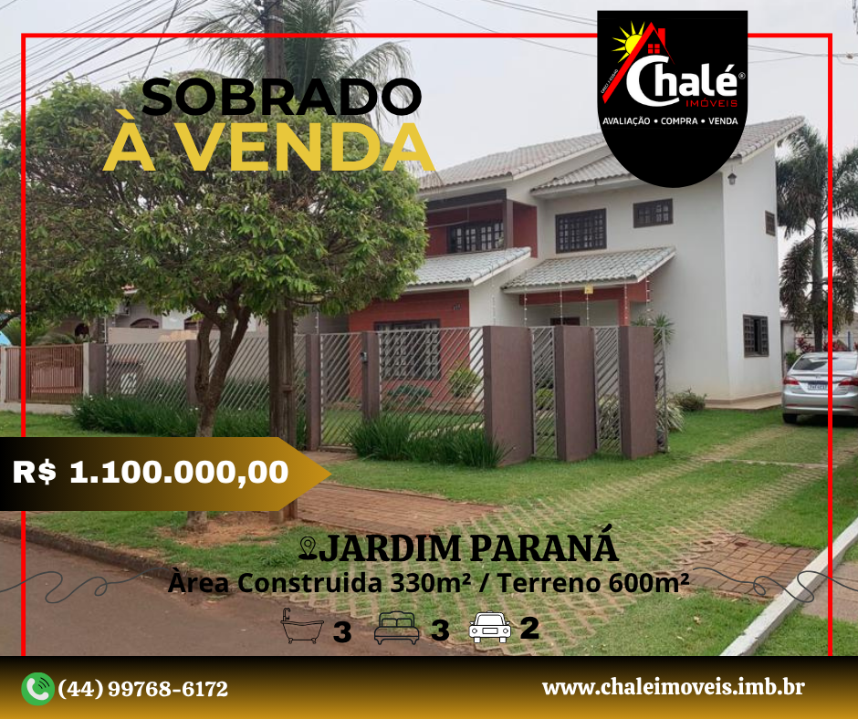 Sobrado à Venda  /  Jardim Paraná