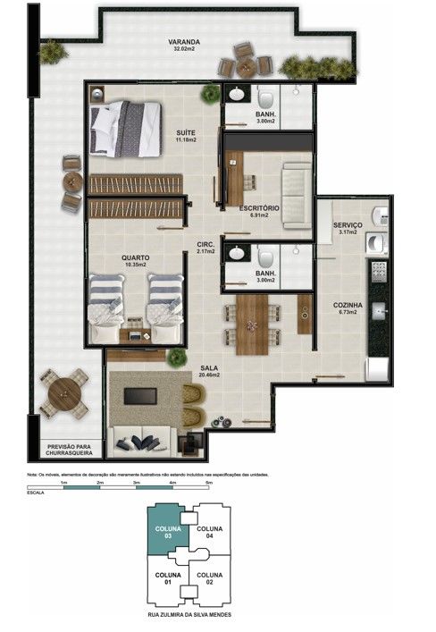 Apartamento à venda com 2 quartos, 105m² - Foto 9