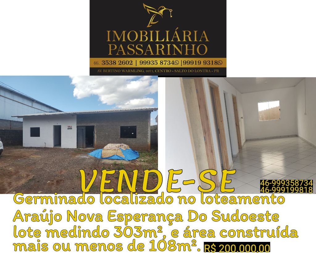 Vende-se Germinado em Nova Esperança do Sudoeste